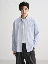 Men's Seersucker Striped Shirt